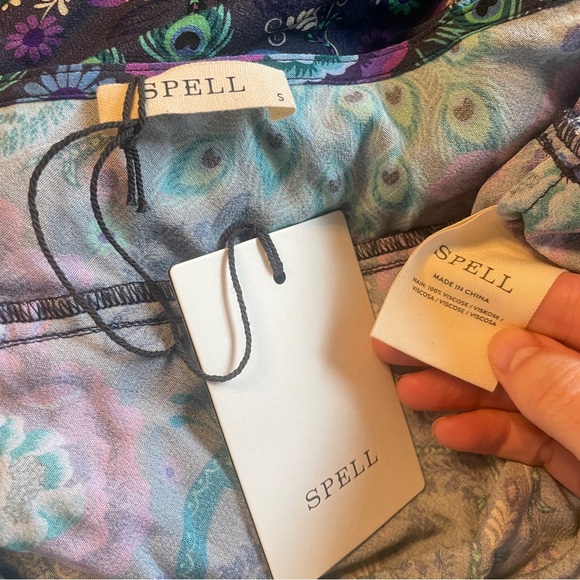 NWT SPELL Boheme Bias Strappy Dress - Small - Picture 6 of 7